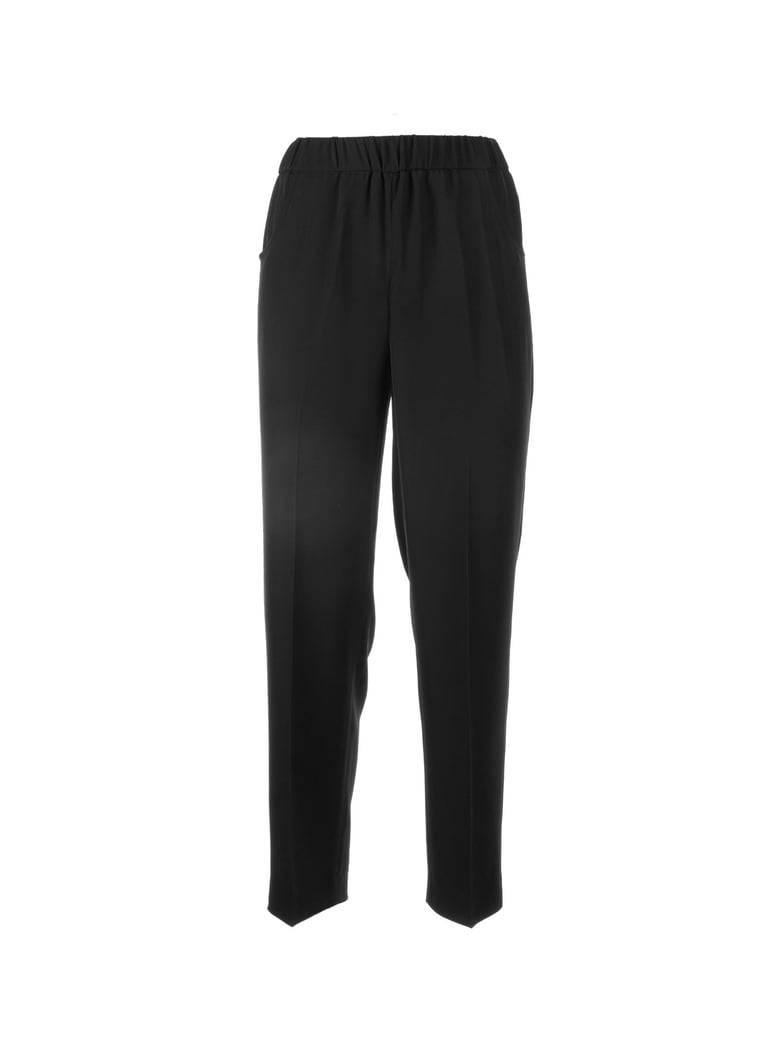 black elastic trousers by Selfnex
