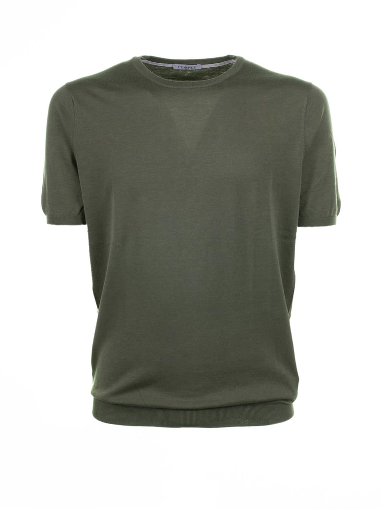 green crew-neck t-shirt by Selfnex