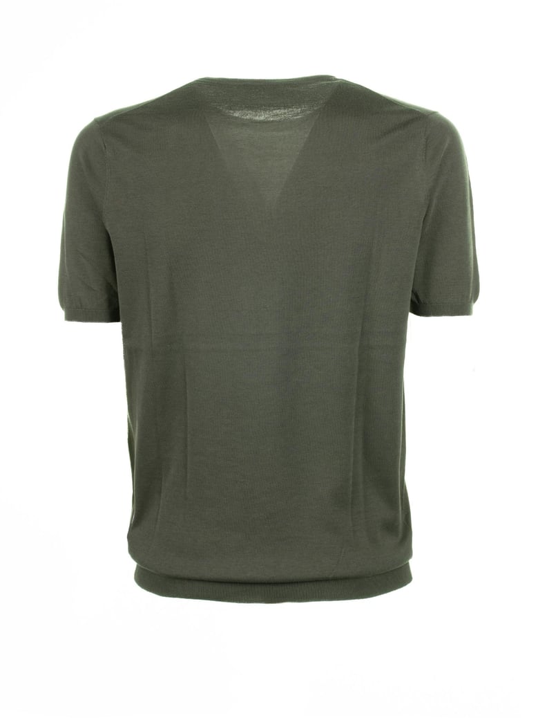 green crew-neck t-shirt by Selfnex