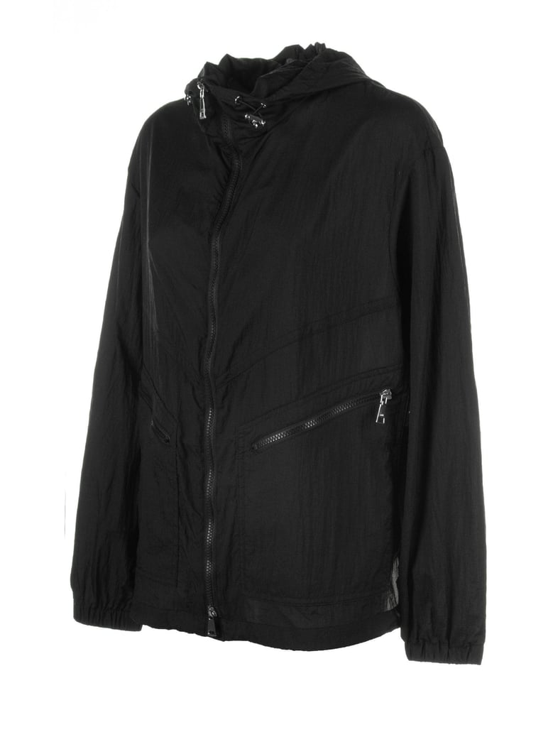 black jacket with zip and hood by Selfnex