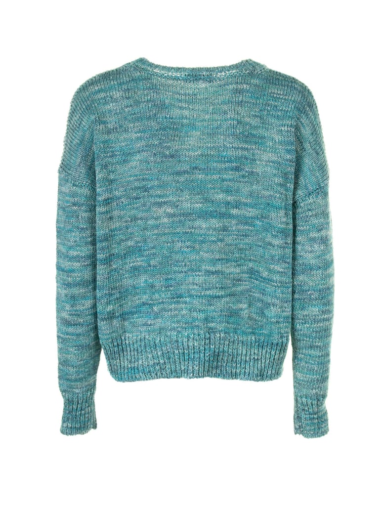 aquamarine crew neck sweater by Selfnex