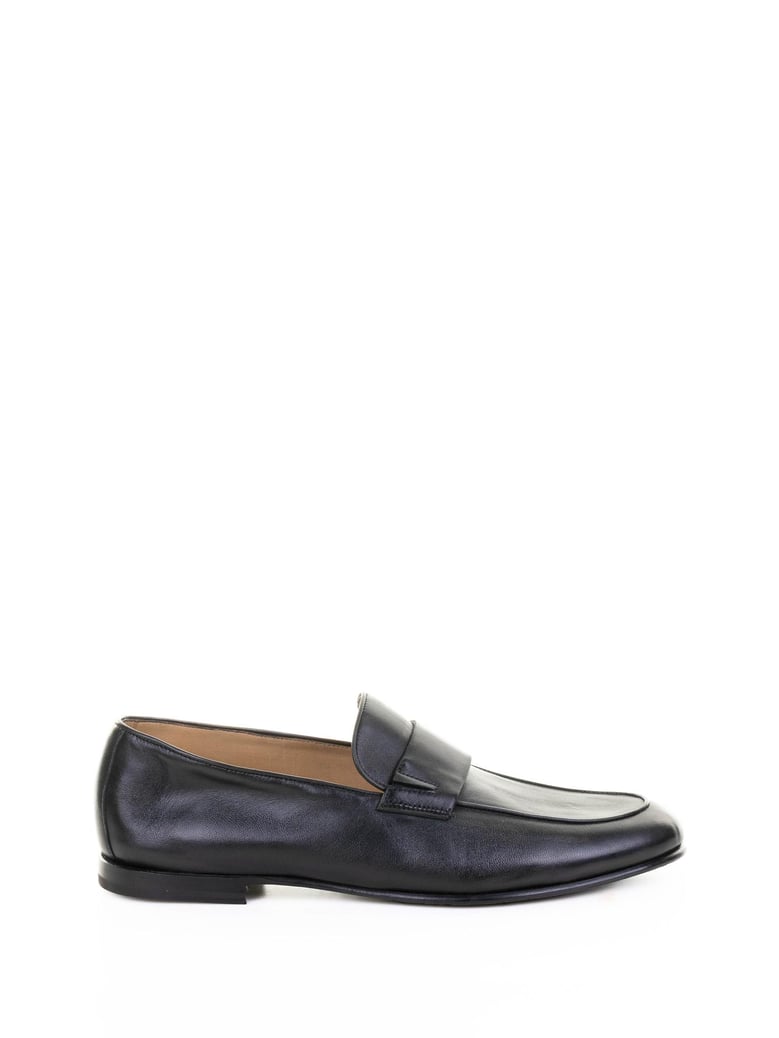 black leather moccasin by Selfnex