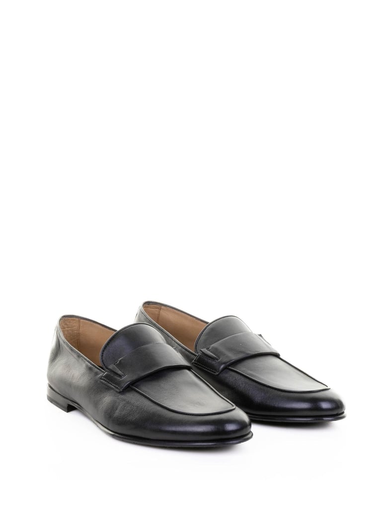 black leather moccasin by Selfnex