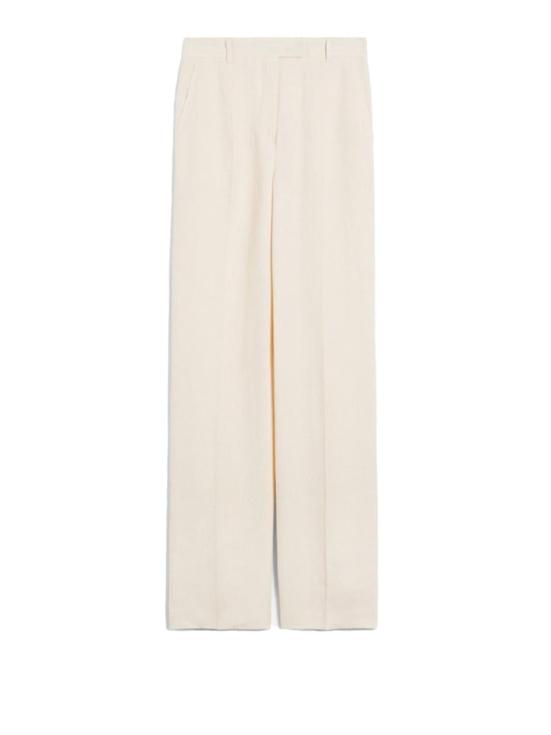 butter linen trousers by Selfnex