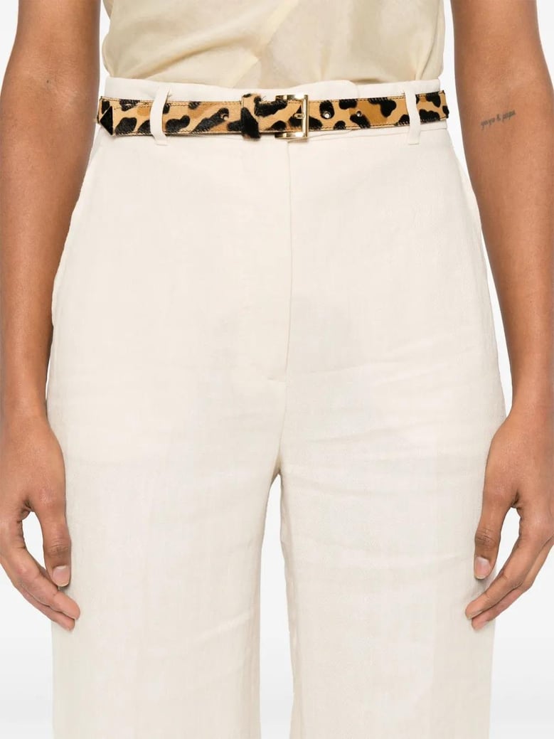 butter linen trousers by Selfnex
