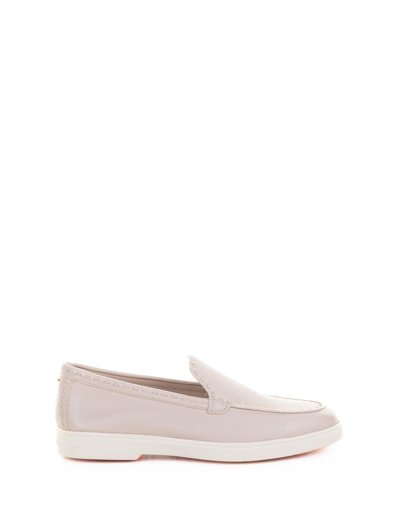 pink leather moccasin by Selfnex