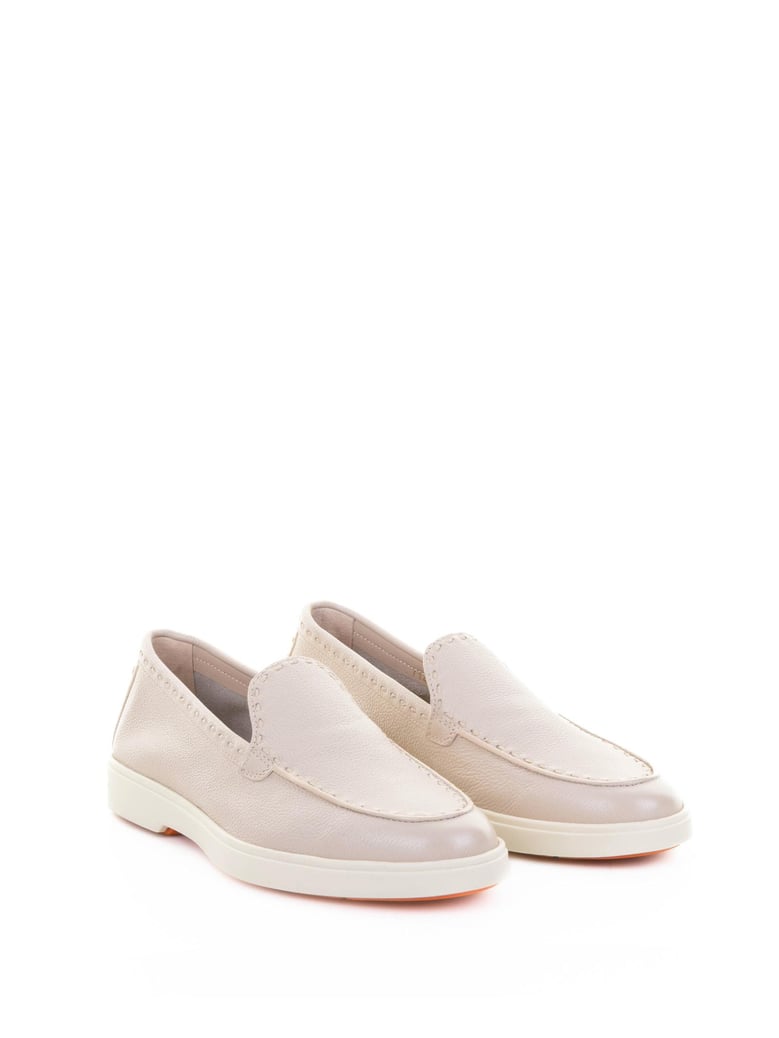 pink leather moccasin by Selfnex