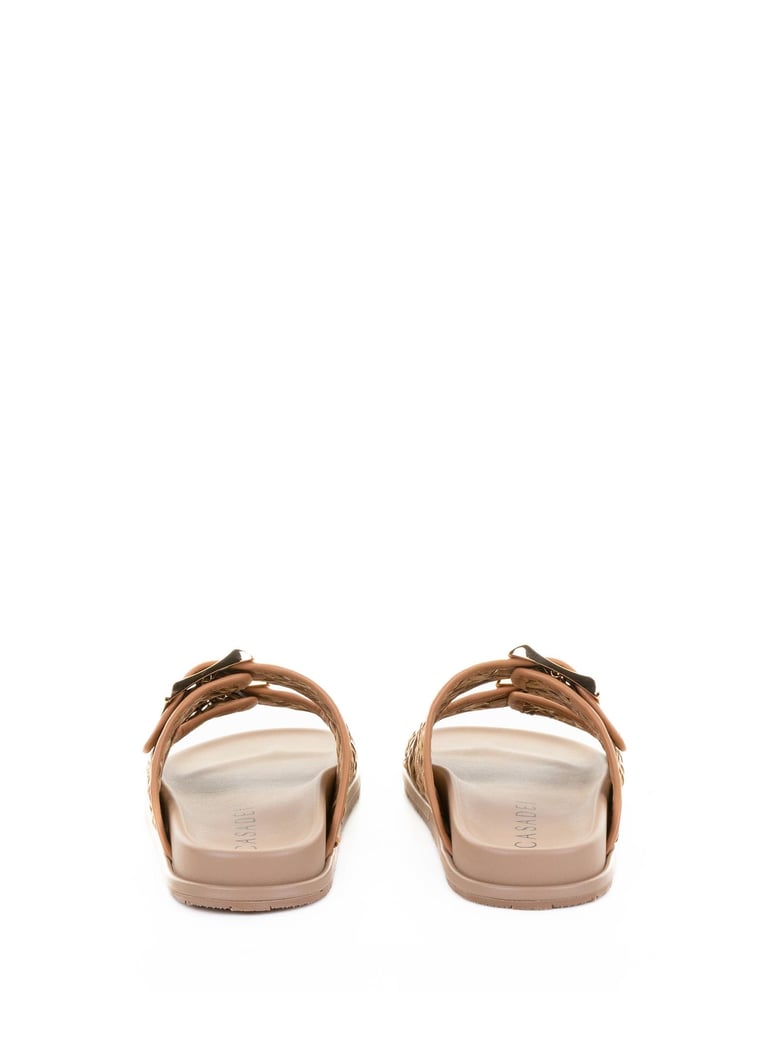 fabric slipper with rubber sole by Selfnex
