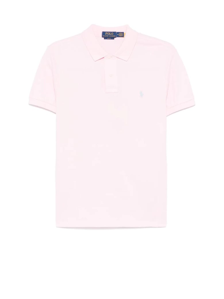 short sleeve polo with contrast logo by Selfnex