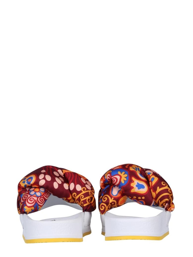 braid slide sandals by Selfnex