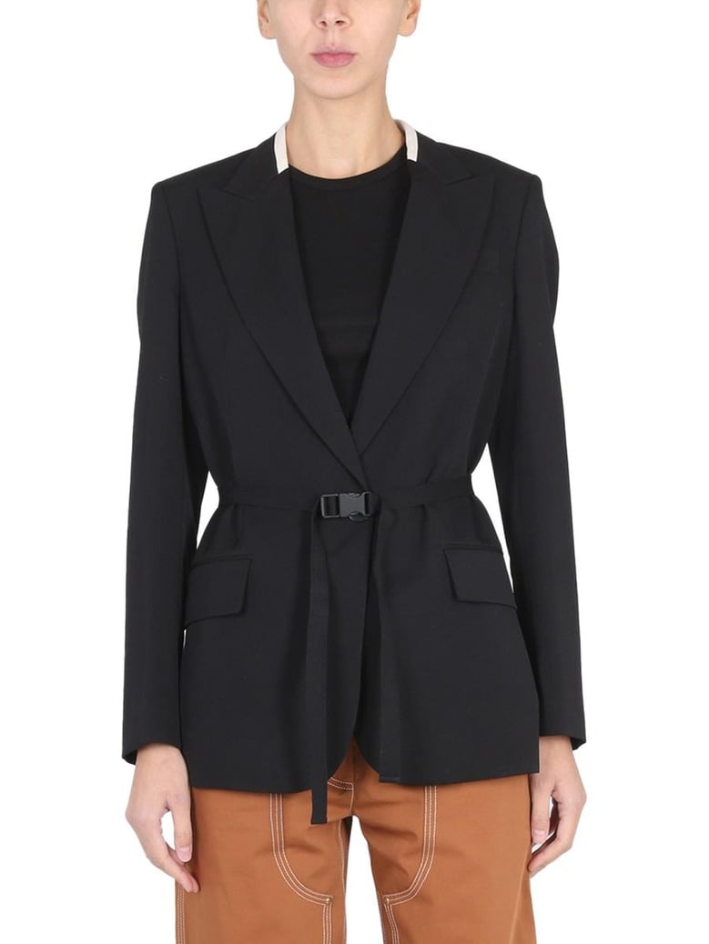 belted blazer by Selfnex