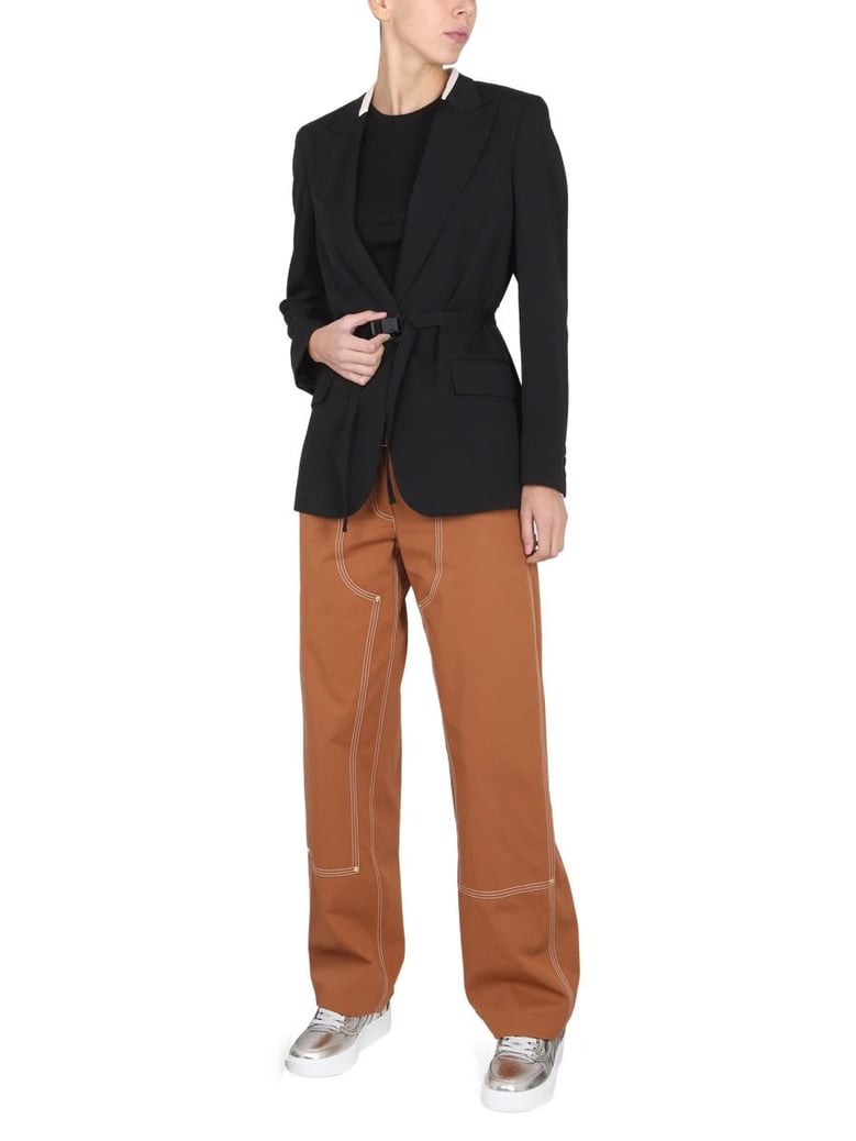 belted blazer by Selfnex