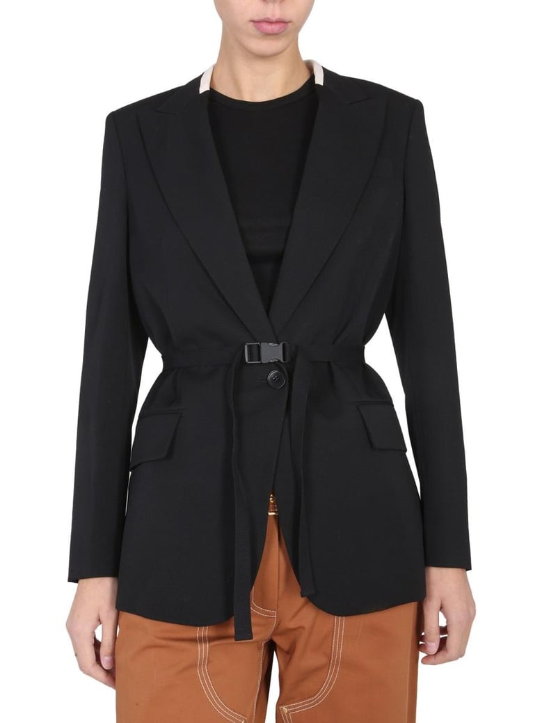 belted blazer by Selfnex
