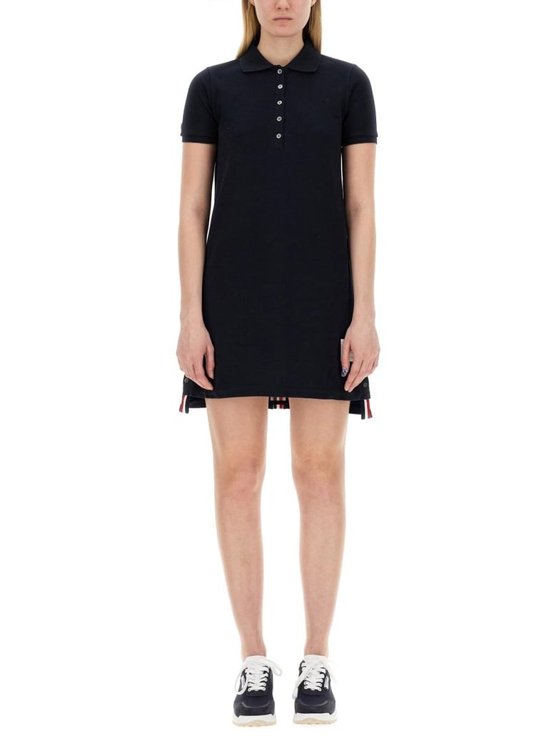 cotton pique polo shirt dress by Selfnex