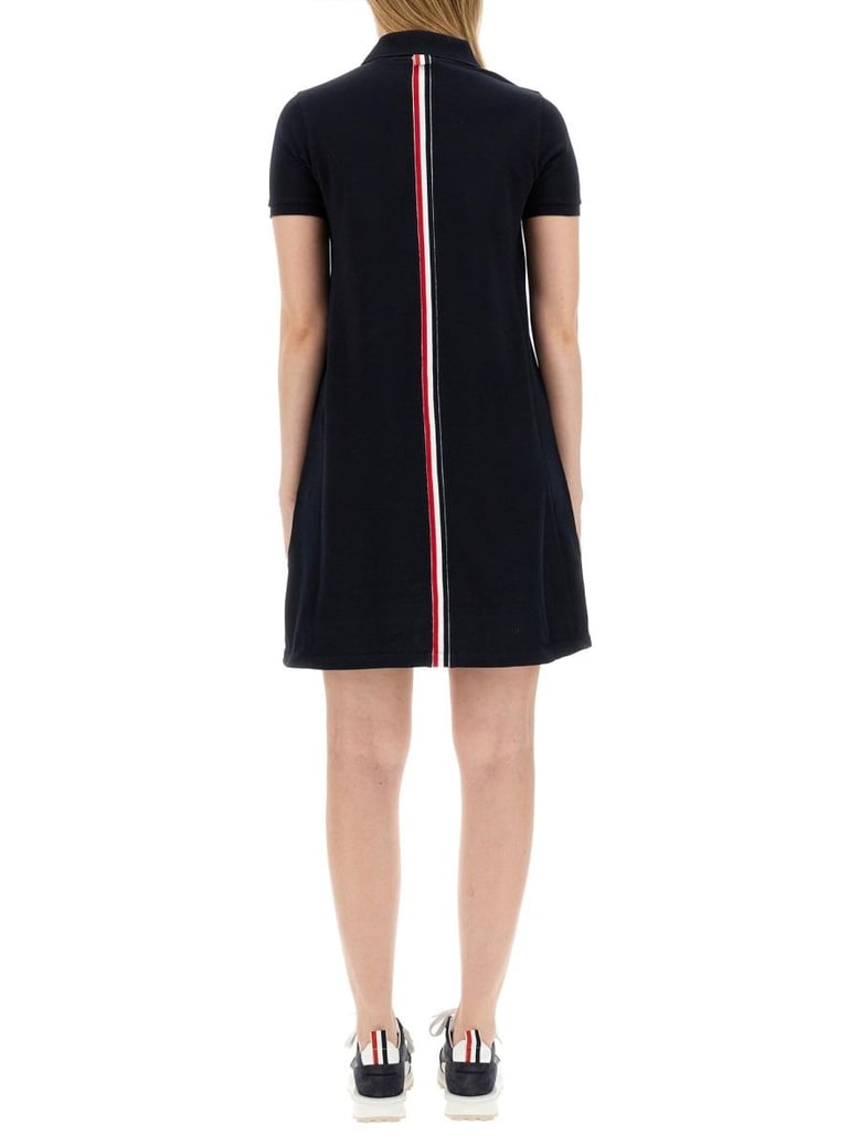 cotton pique polo shirt dress by Selfnex