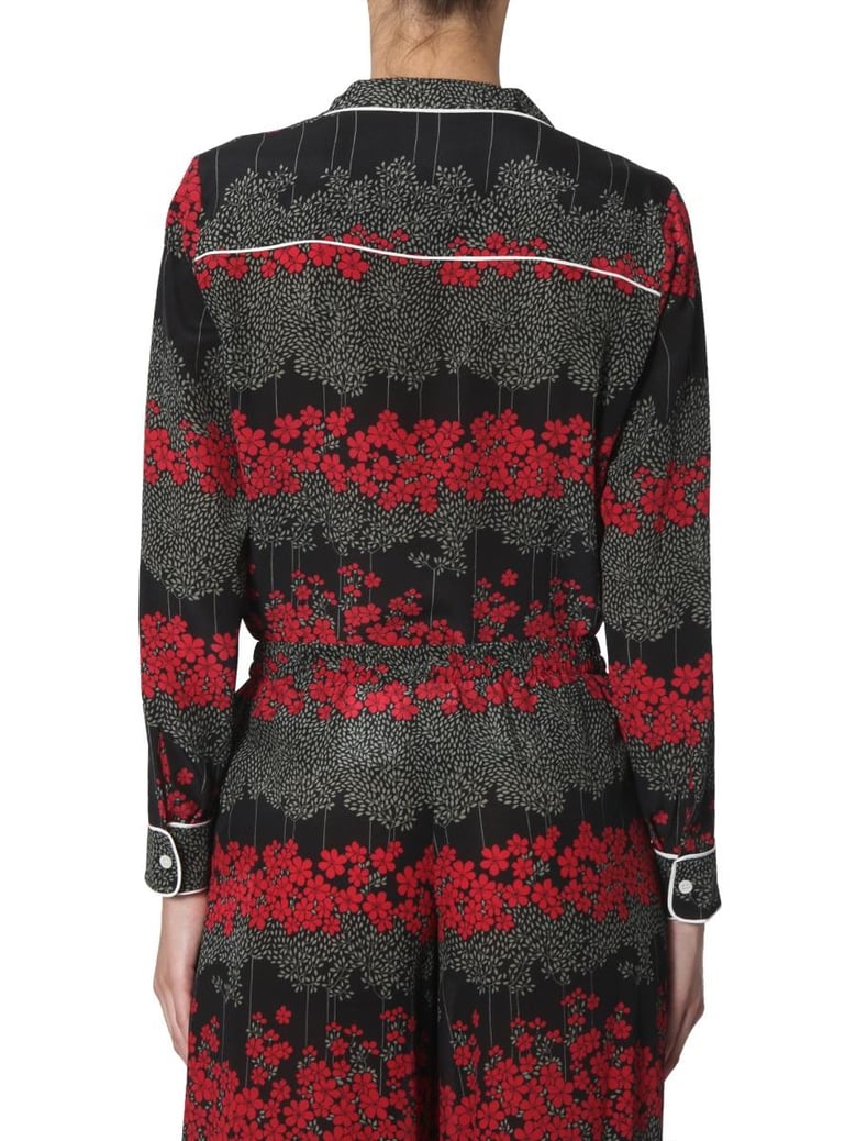 shirt with dreaming peony print by Selfnex