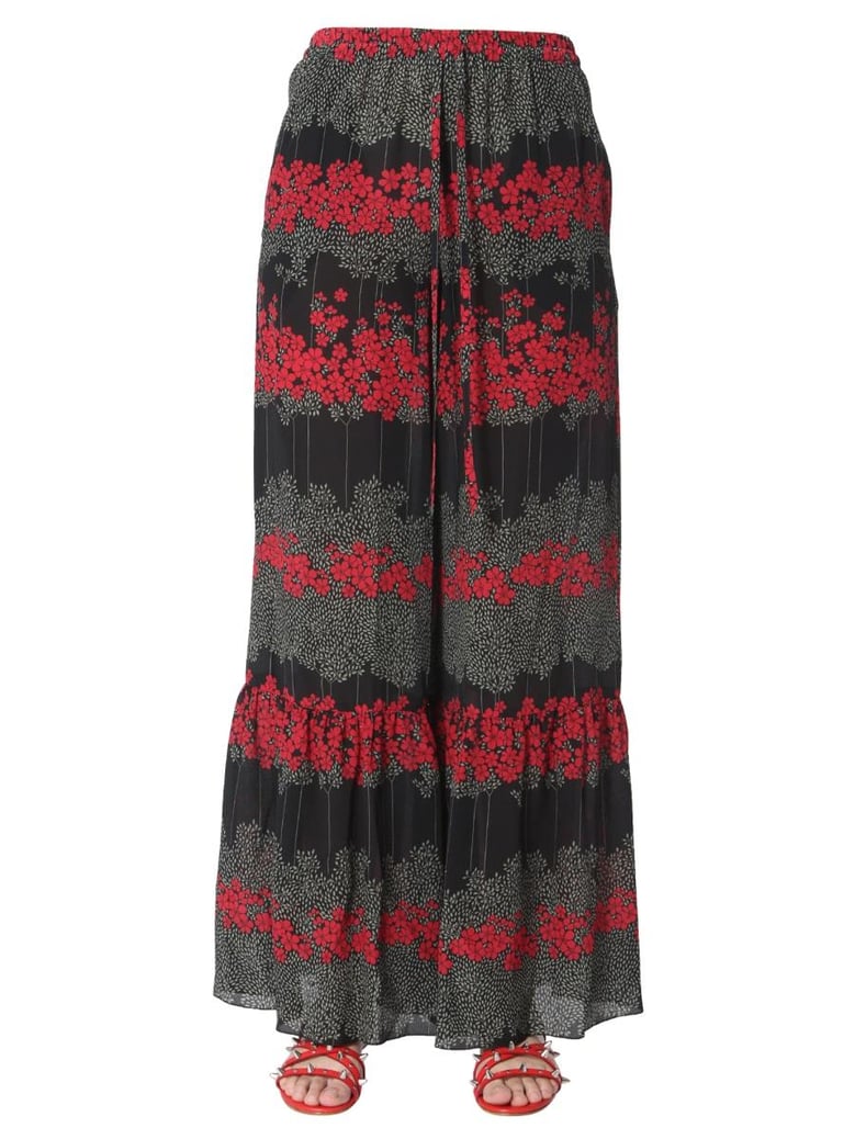 dreaming peony print trousers by Selfnex