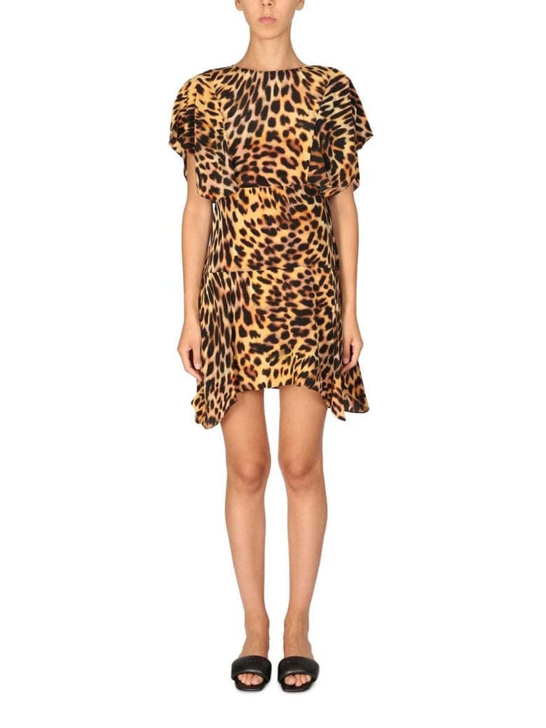 spotted print mini dress by Selfnex