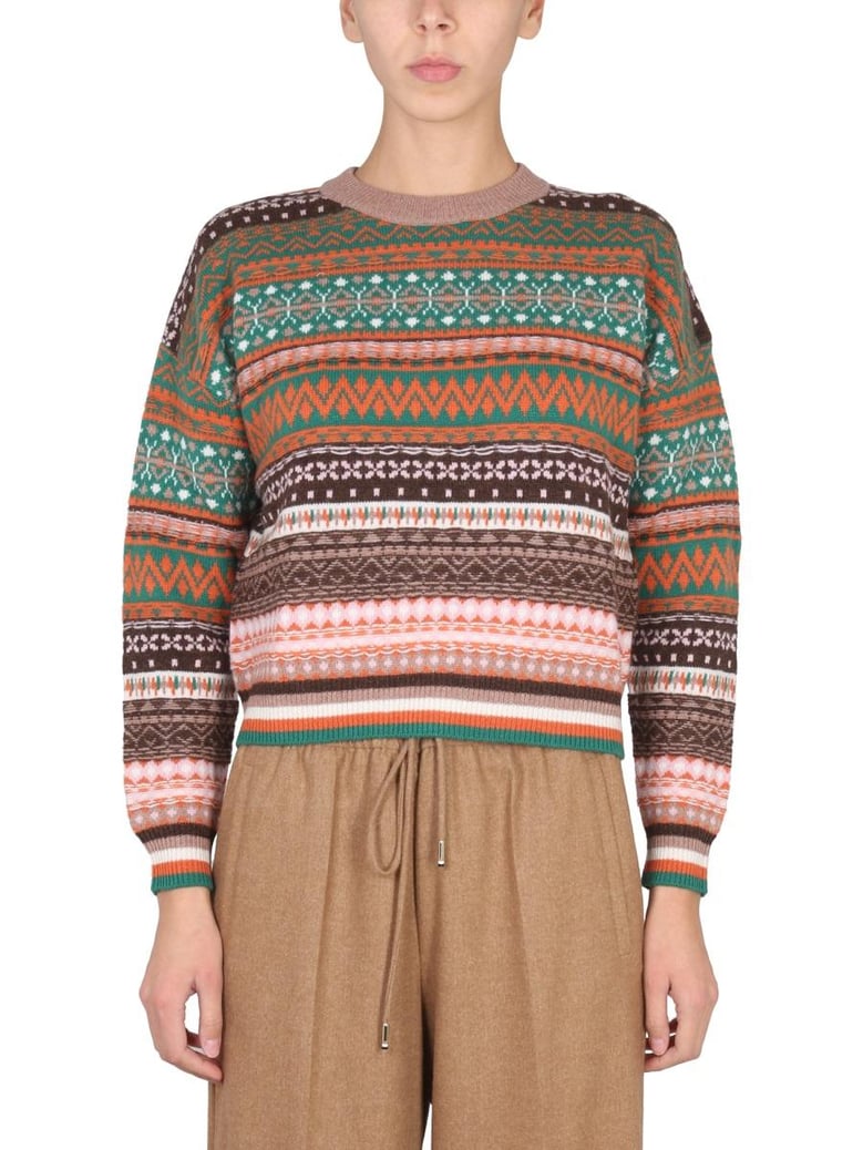 multicolor crewneck sweater by Selfnex