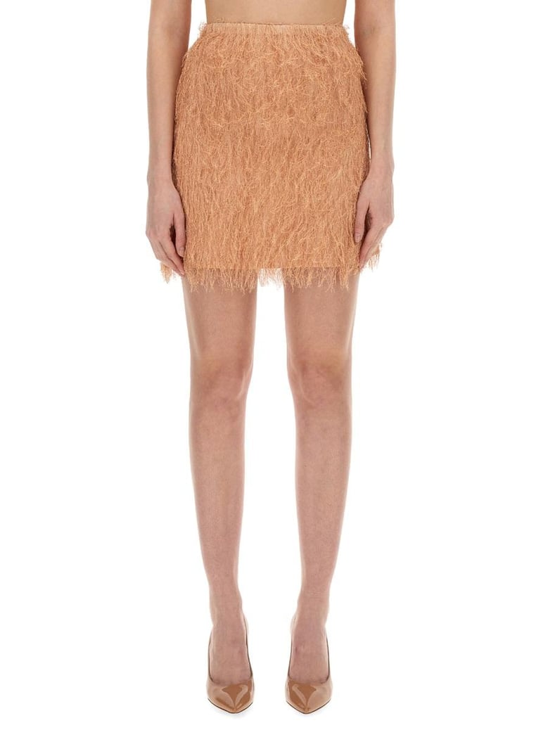 frizzy mini skirt by Selfnex