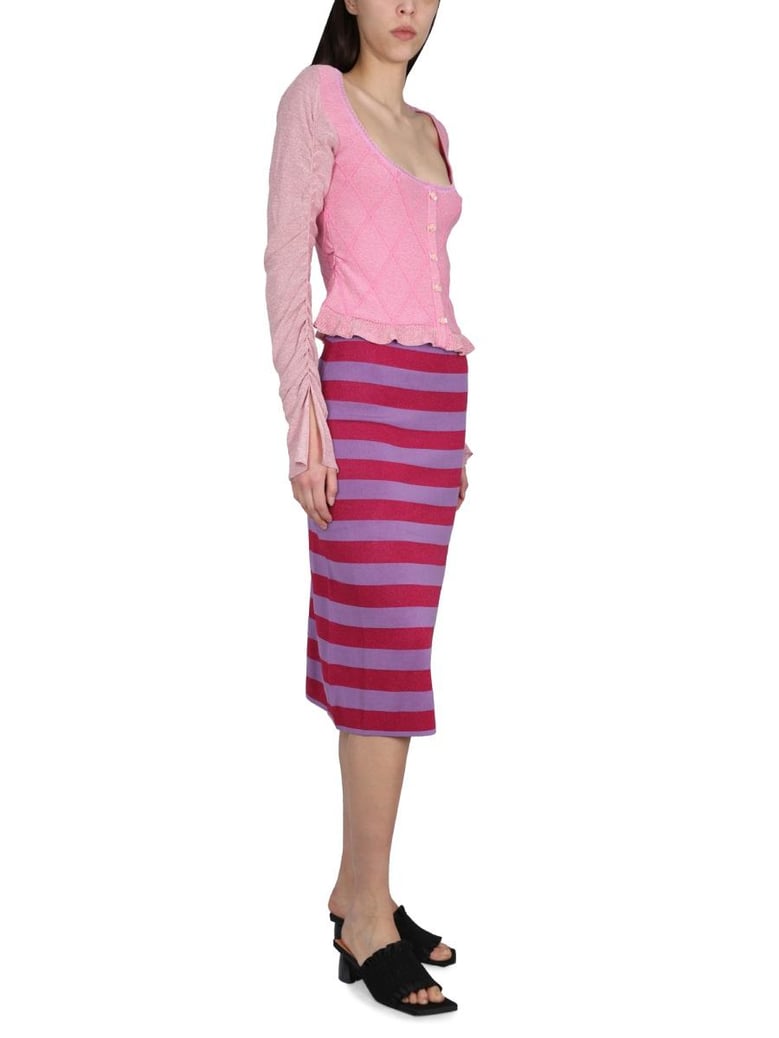 cardigan with ruffled sleeve by Selfnex