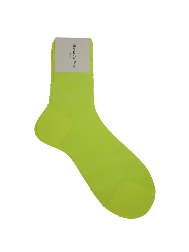 one ribbed laminated socks by Selfnex