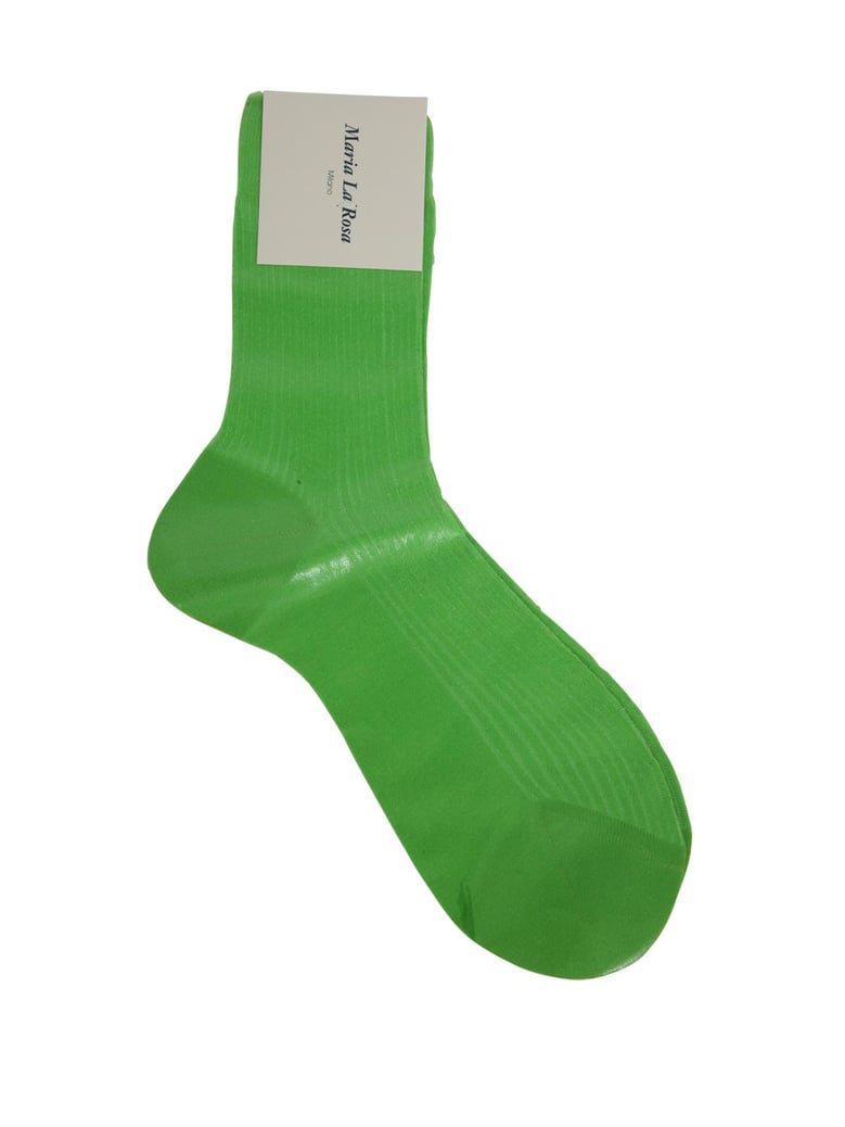 one ribbed laminated socks by Selfnex