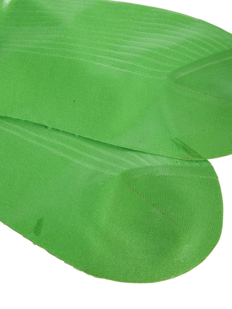 one ribbed laminated socks by Selfnex