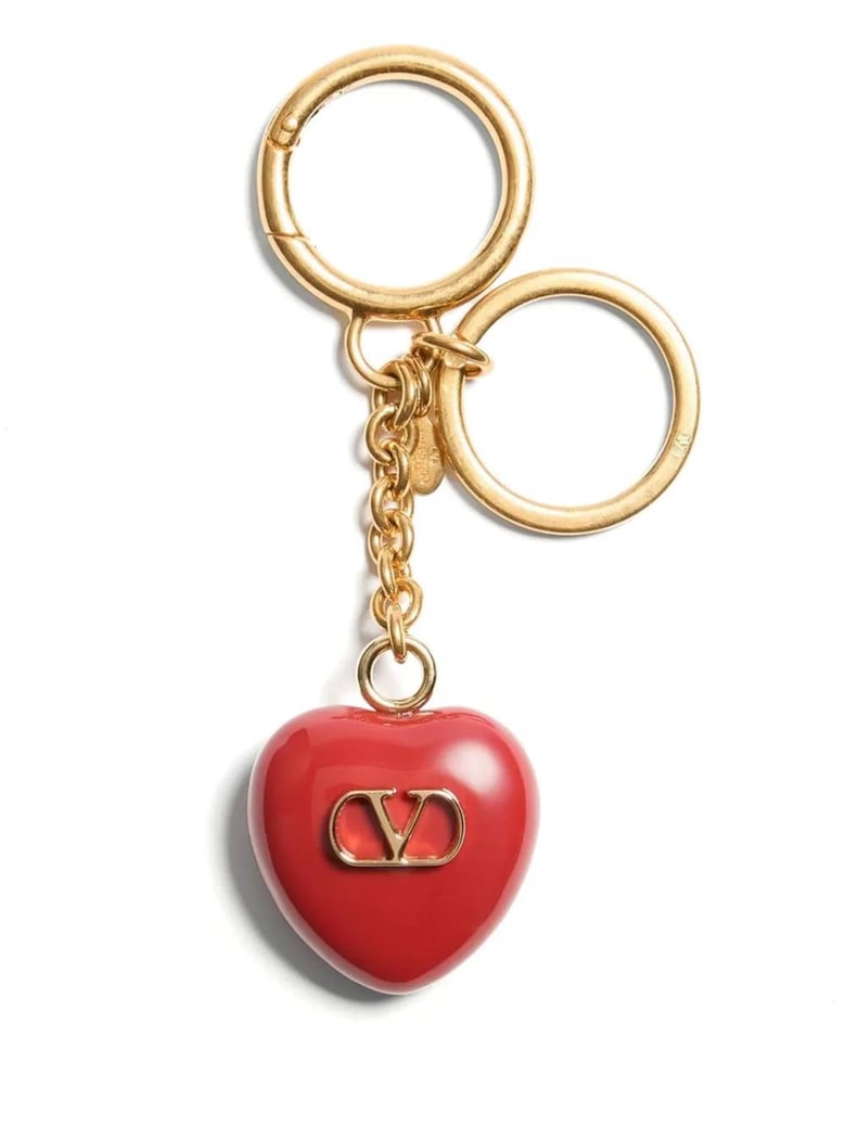 bag charm keyring coeur royal in red by Selfnex