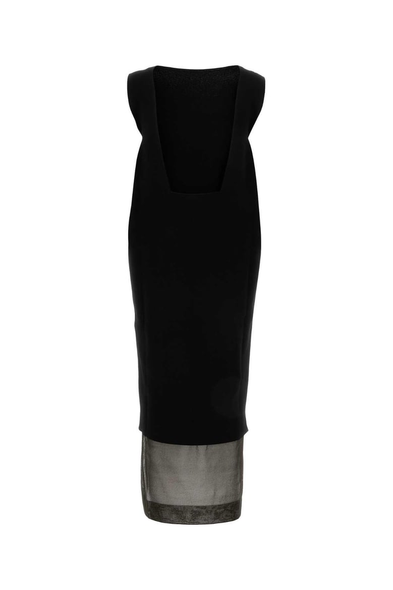 black viscose blend malik dress by Selfnex