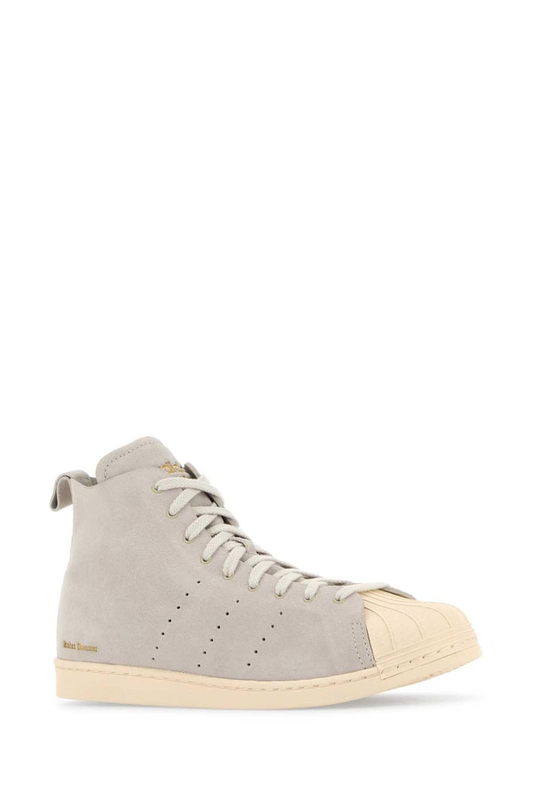 light grey suede wales bonner x adidas superstar sneakers by Selfnex