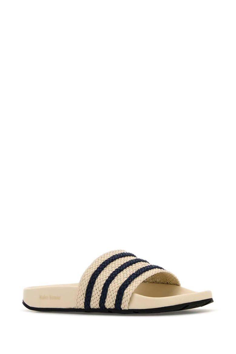 ivory leather wales bonner x adidas adilette slippers by Selfnex