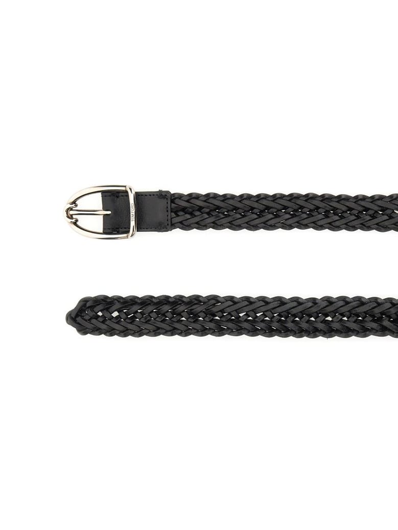 black calf leather belt by Selfnex