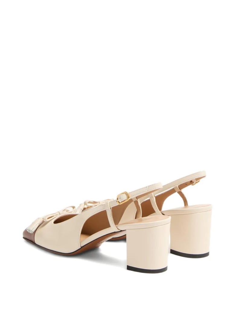 sand leather vlogo signature pumps by Selfnex