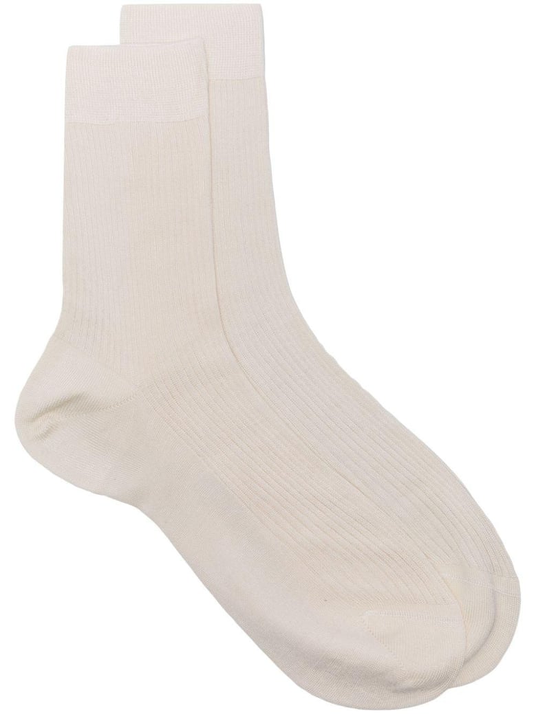 one ribbed socks by Selfnex
