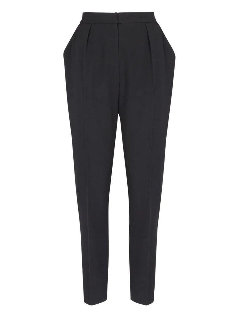 high waist tailored grain de poudre pants by Selfnex