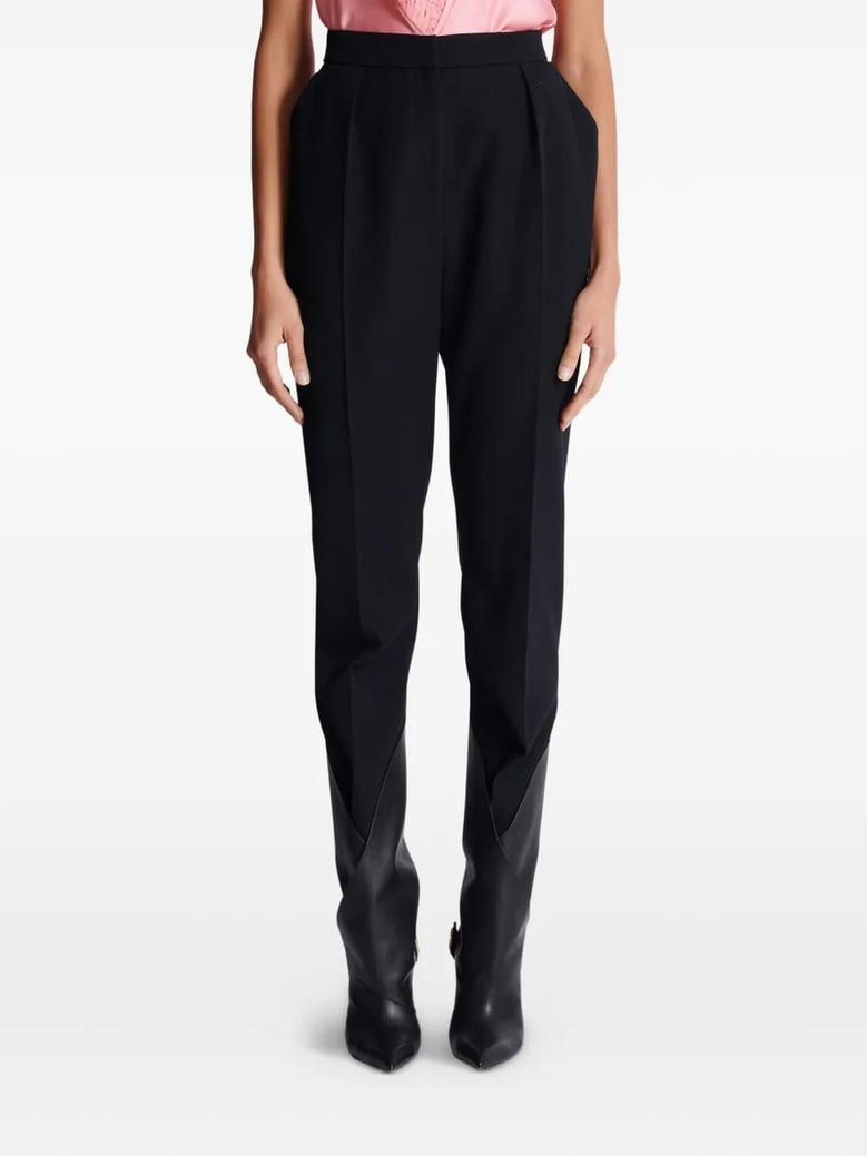 high waist tailored grain de poudre pants by Selfnex