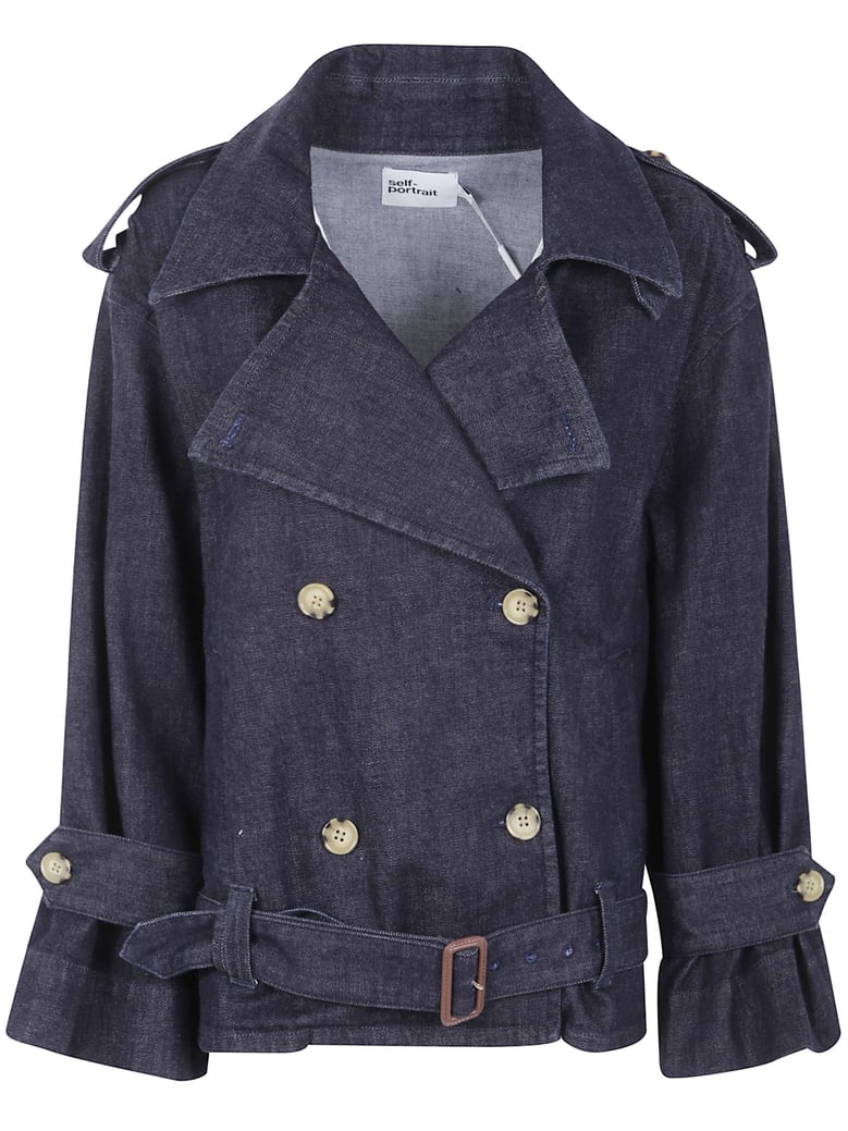 denim trench jacket by Selfnex