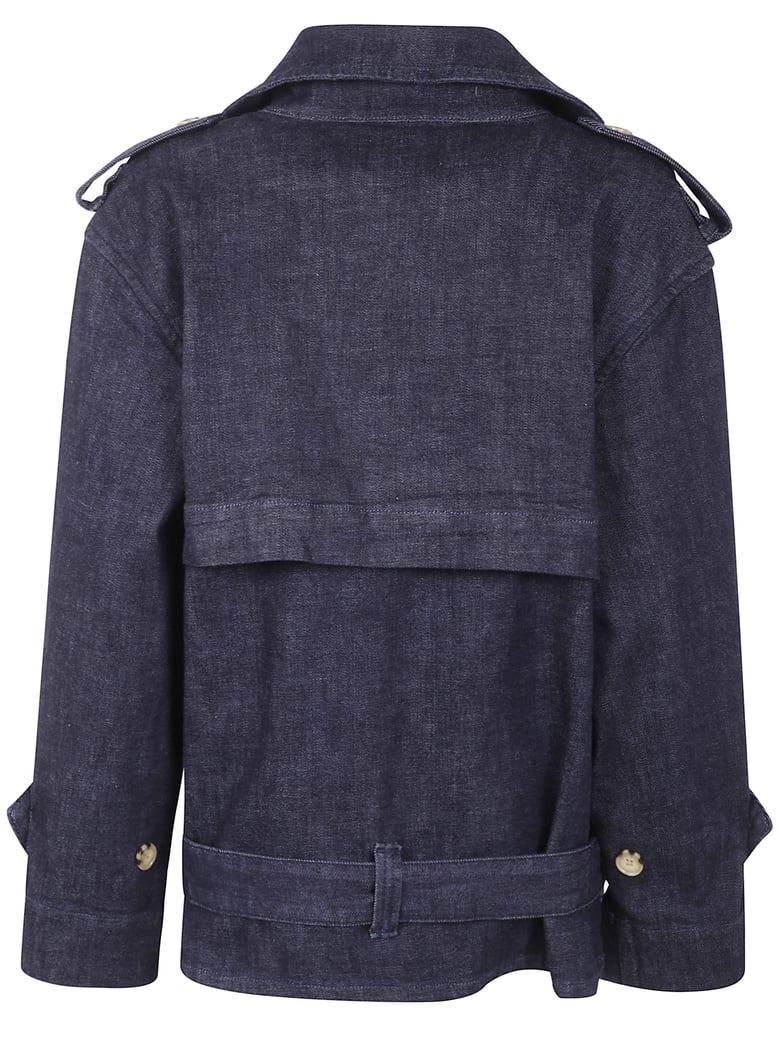 denim trench jacket by Selfnex
