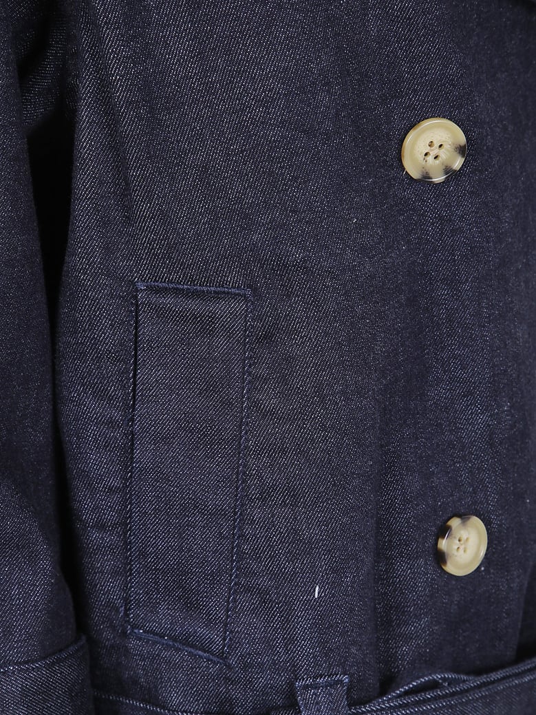 denim trench jacket by Selfnex