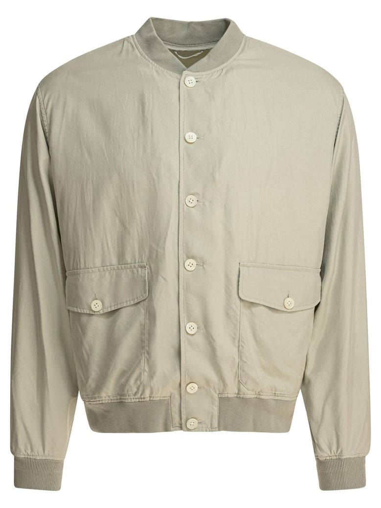 grey silk jacket by Selfnex