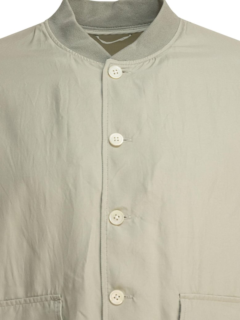 grey silk jacket by Selfnex