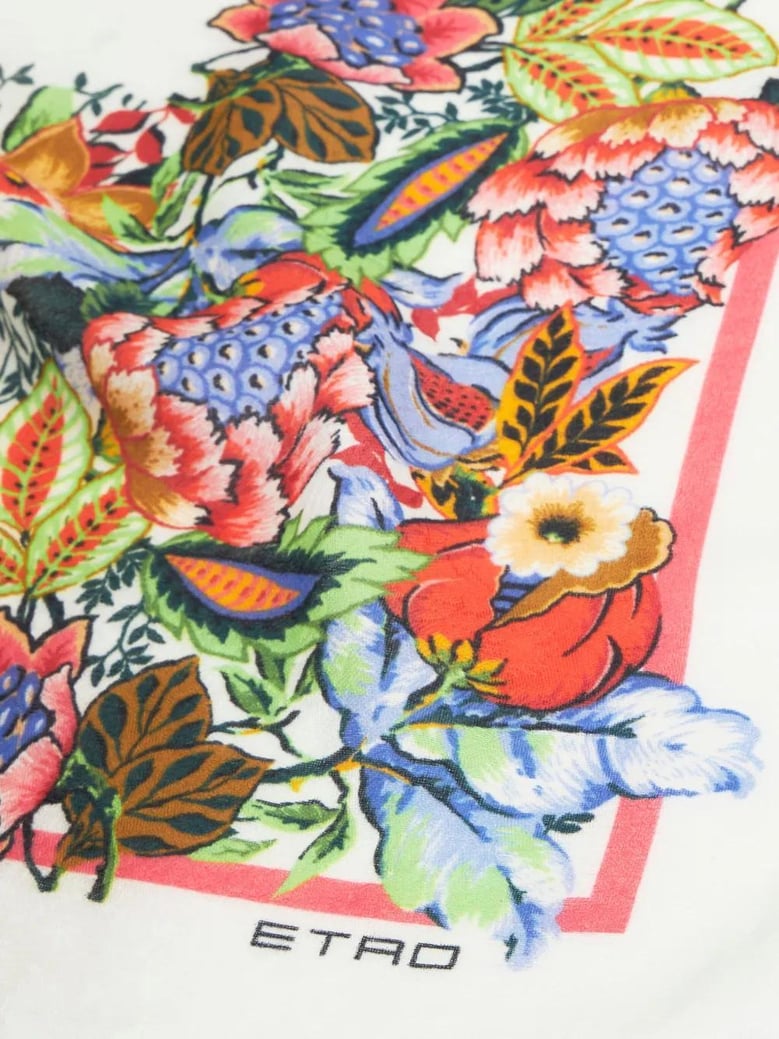 orfeo white printed scarf by Selfnex