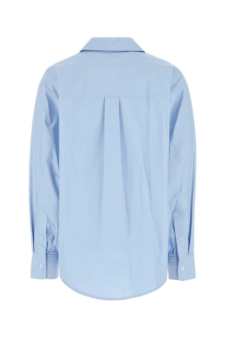light blue poplin oversize shirt by Selfnex