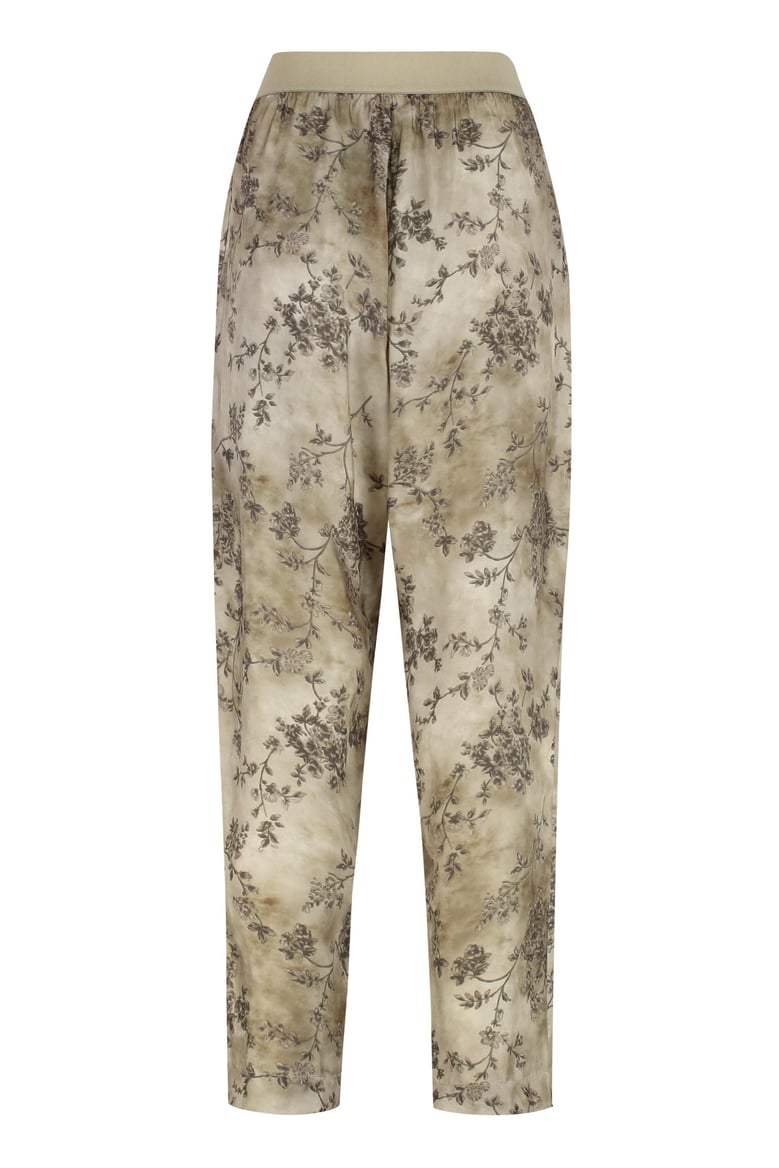 printed high-rise trousers by Selfnex