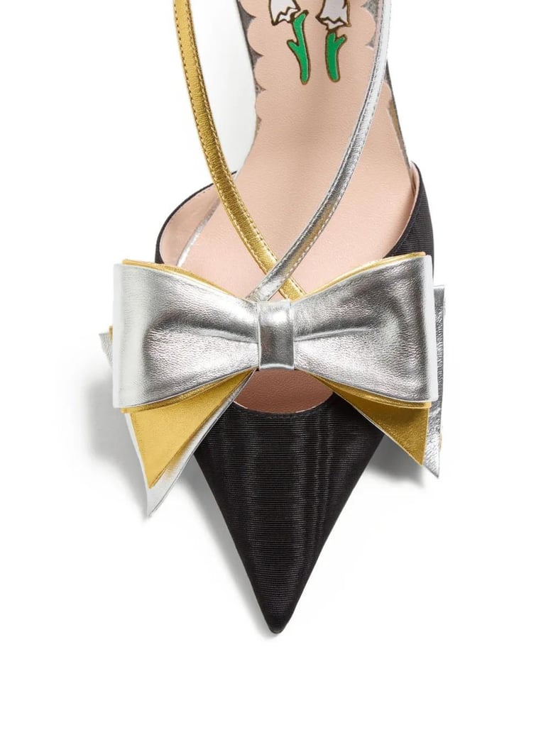 slingback bowow pumps black with bow by Selfnex