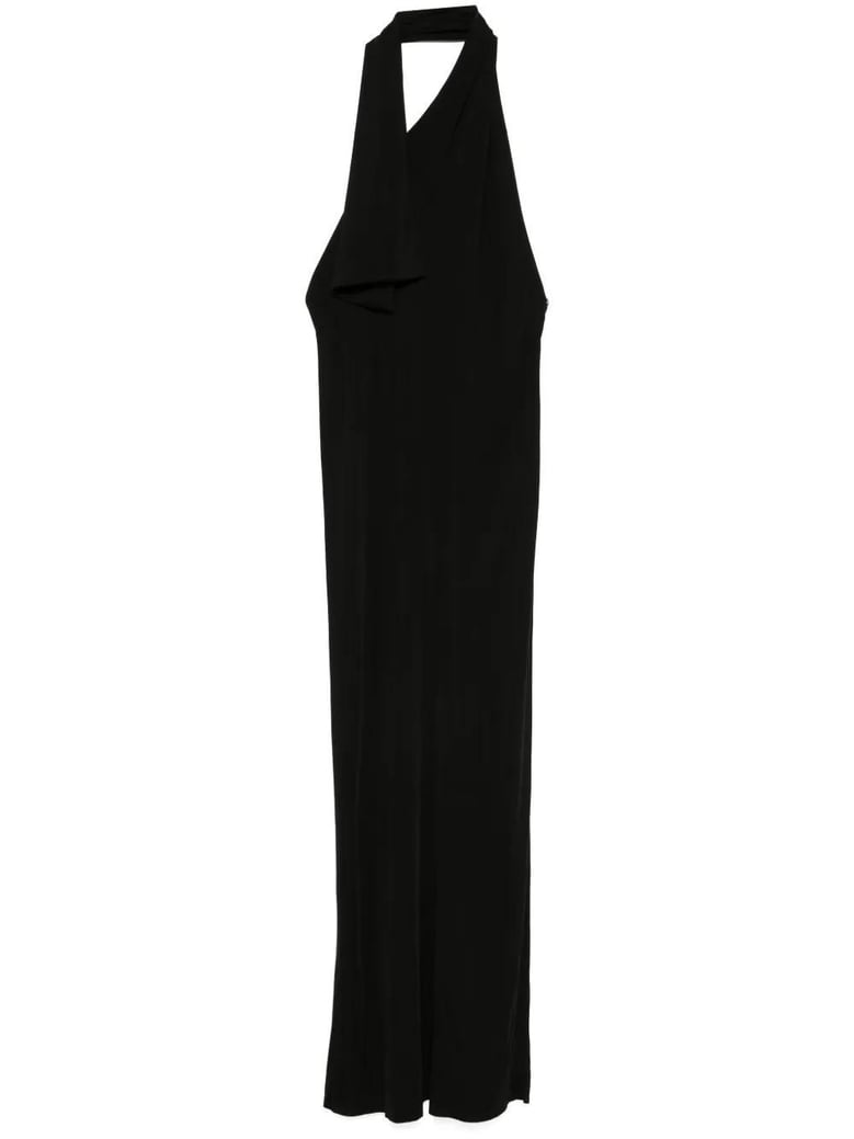 vestido roza pañuelo escote negro by Selfnex