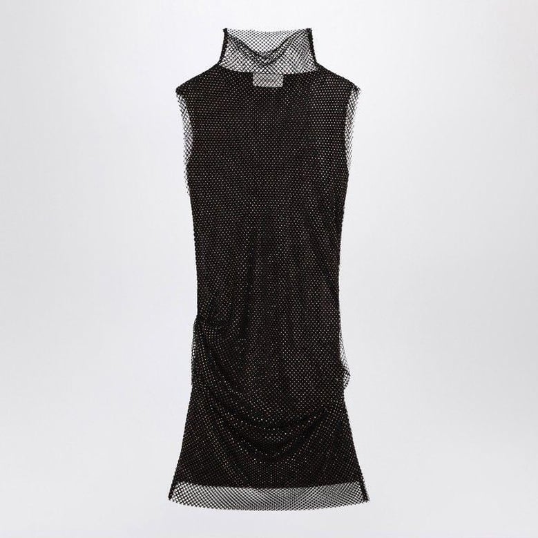 black mesh mini dress by by Selfnex