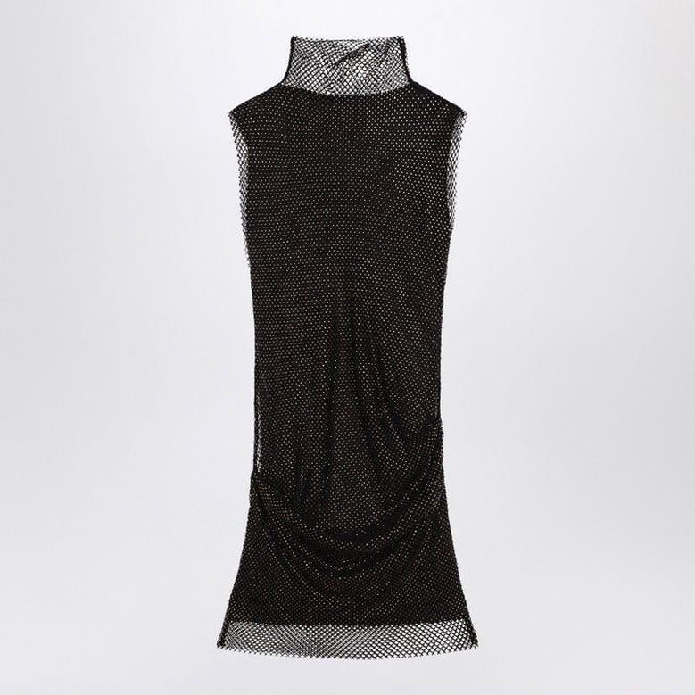 black mesh mini dress by by Selfnex