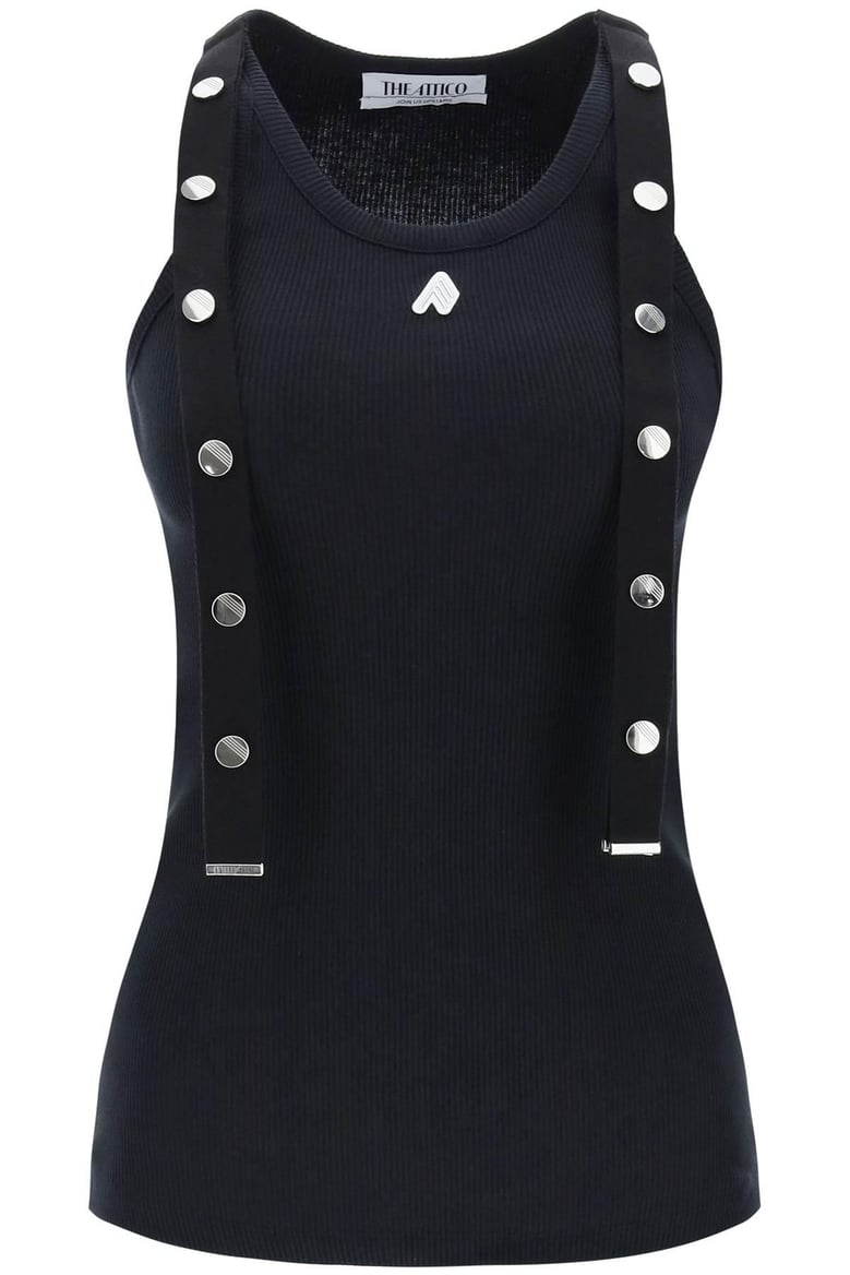 logo cotton tank top by Selfnex